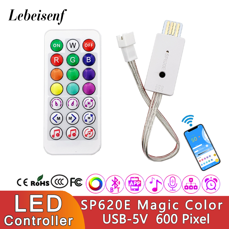 Ws2812B Strip 5V - SP620E USB Bluetooth Music Pixel LED