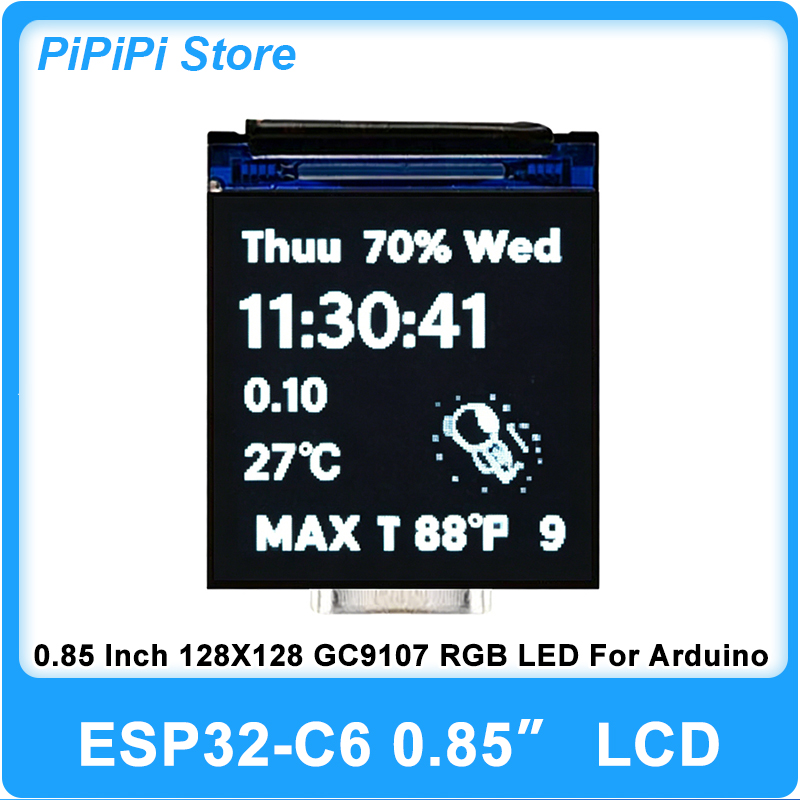 ESP32 C6 0.85 Inch 128X128 IPS - Sd Card Module review and price