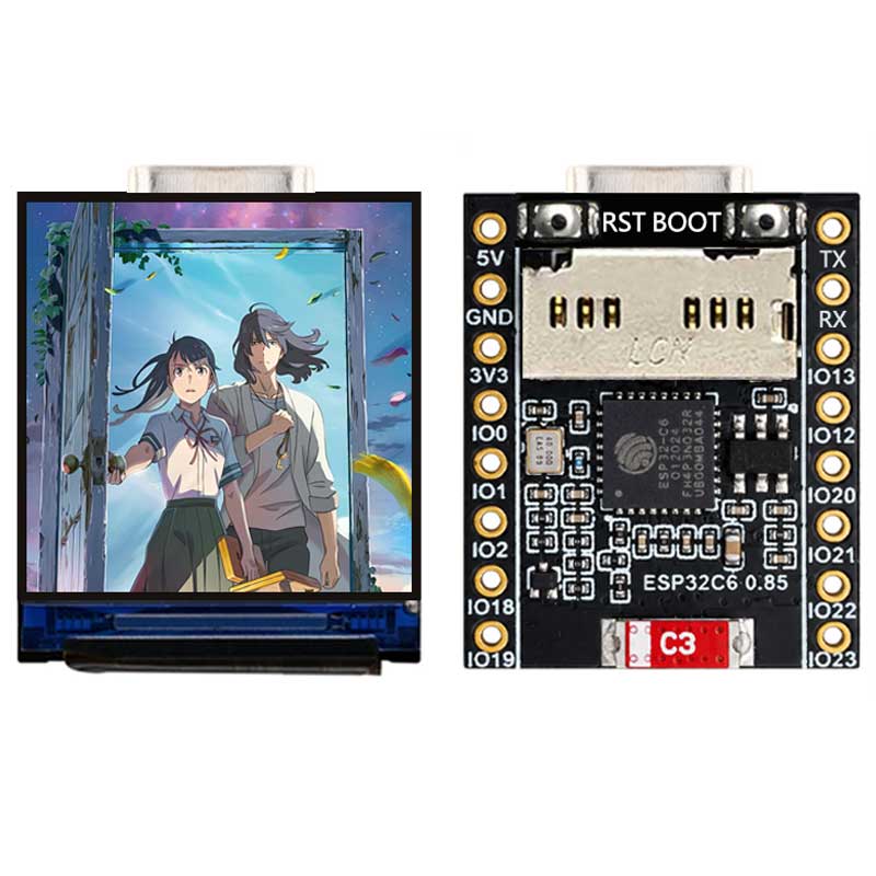ESP32 C6 0.85 Inch 128X128 IPS - Sd Card Module review and price