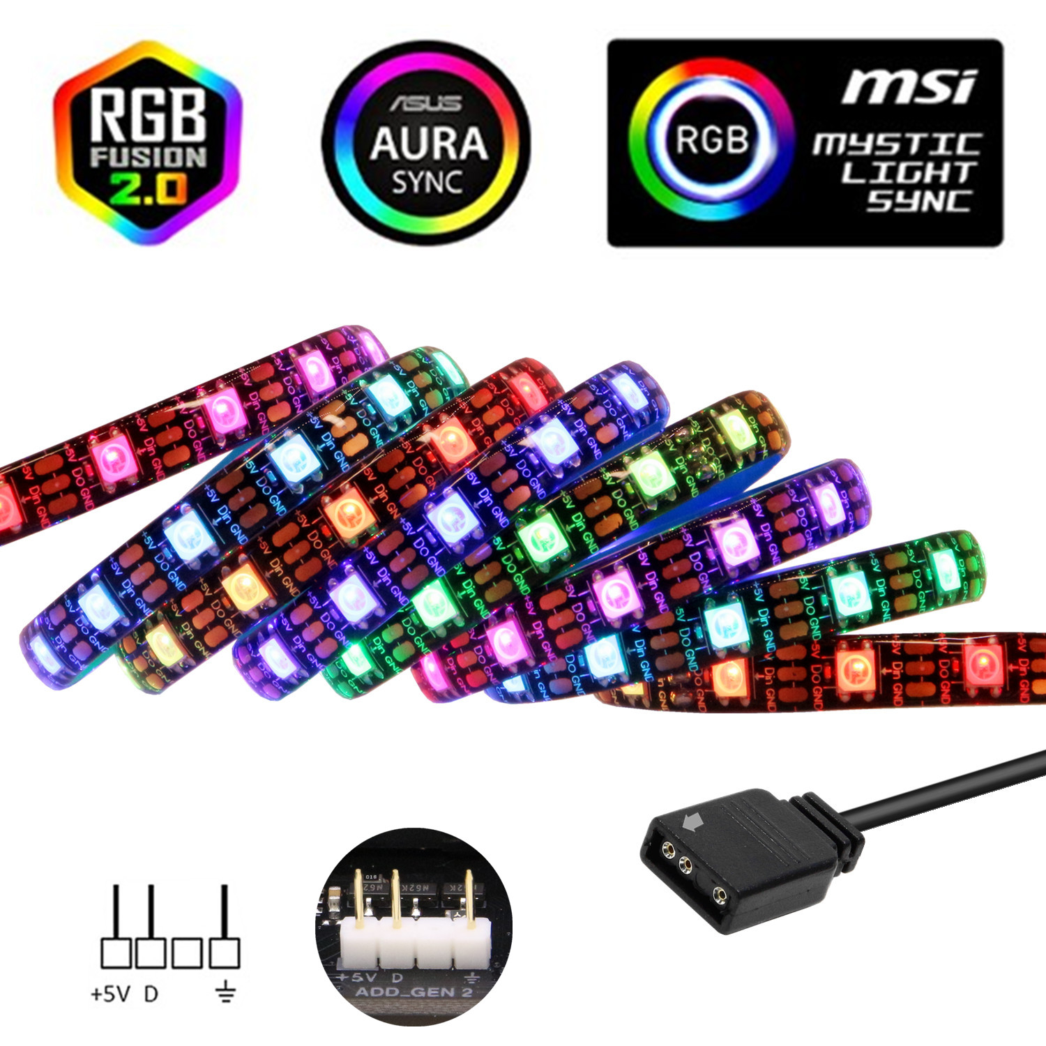 WS2812b ARGB LED Strip 5V 60Le - Ws2812B Strip 5V review and price