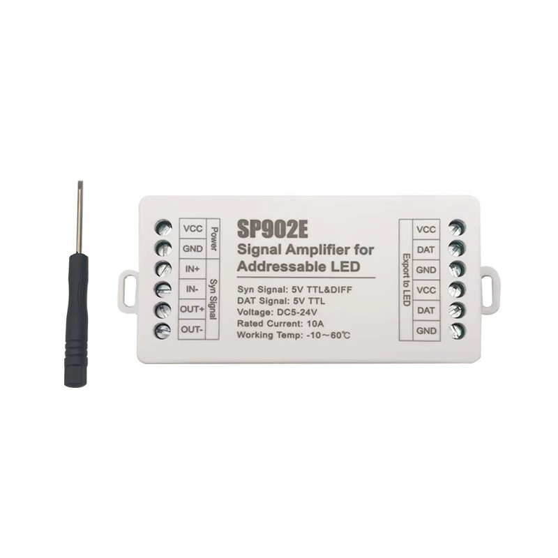 SP902E Signal Amplifier LED Ad - Ws2812B Strip 5V review and price