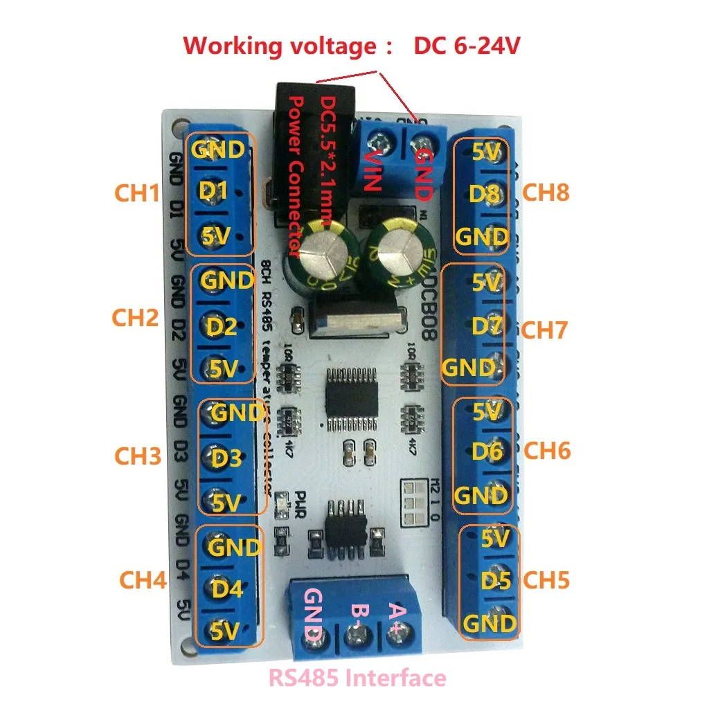 8 Channel DS18B20 Temperature  - Ds18B20 review and price