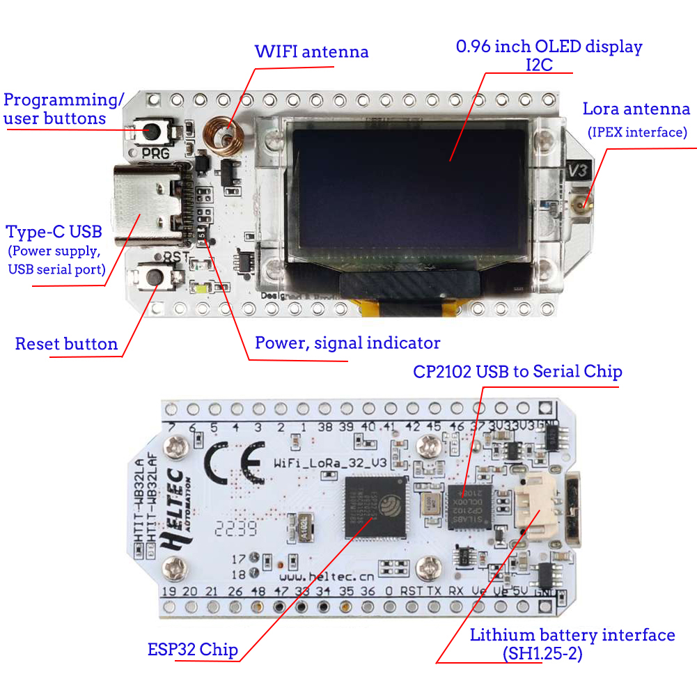 2Sets LoRa32 V3 Development Bo - Oled Display 0.96 review and price