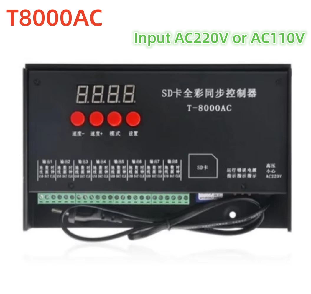 8192 Pixels T8000AC T-8000 AC  - Ws2812B review and price
