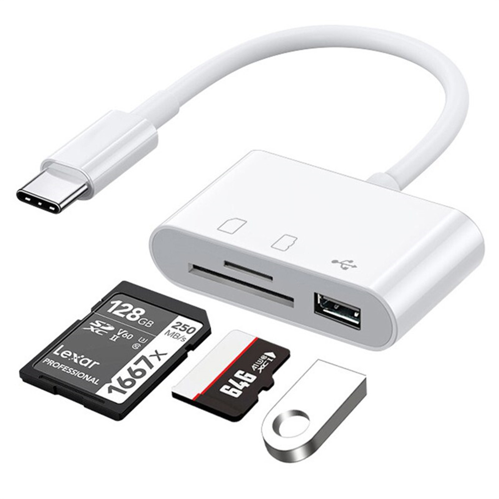 Type C Adapter 3 in 1 USB Hub  - Sd Card Module review and price