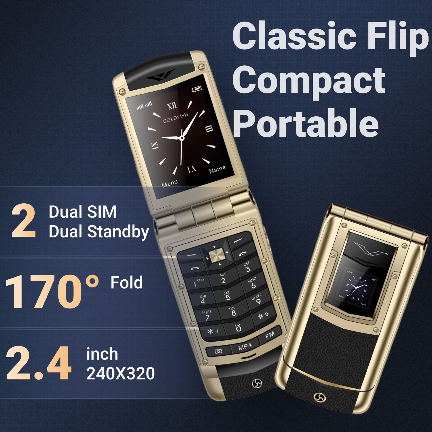 Luxury Metal Flip Phone for Me - Tft Display 2.4 review and price