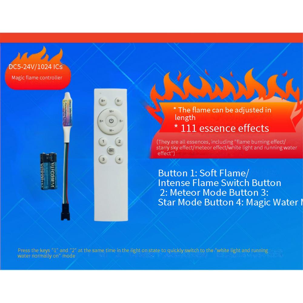 RF 12-key fantasy flame contro - Ws2812B Strip 5V review and price
